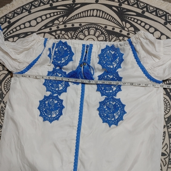 LINE & Dot Boho Crocheted Off Shoulder Dress - Picture 12 of 13